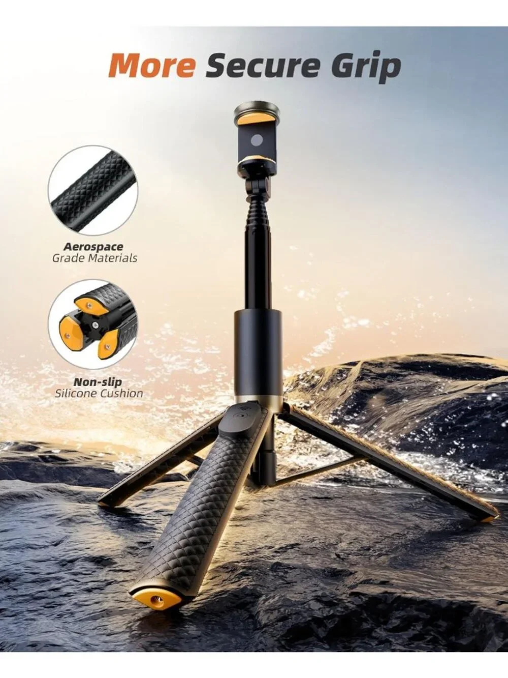 Adjustable Phone Tripod & Selfie Stick with Remote - Stable, Durable & Versatile